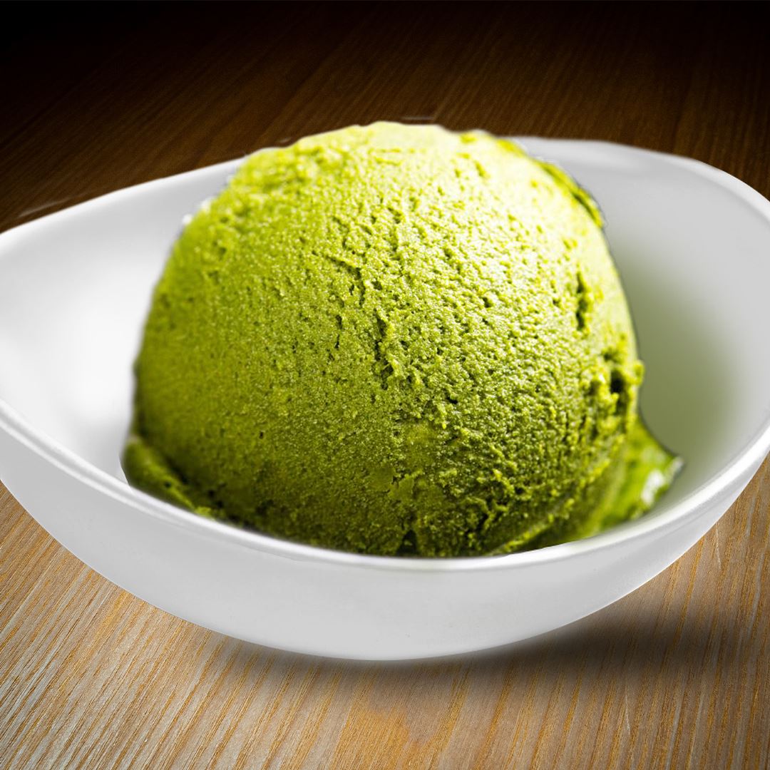 Chef’s Choice Ice Cream Refreshing Matcha Green Tea scoop from the Chef's Choice Ice Cream menu at the best asian food in miami.